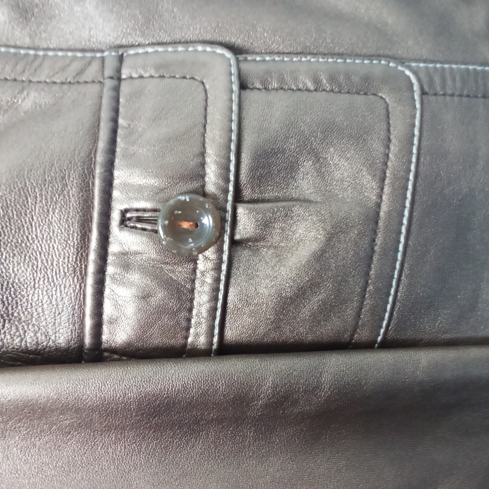 Vintage Pearlized Bronze Leather Jacket Charlie's Angels 80s Maximalist View 4